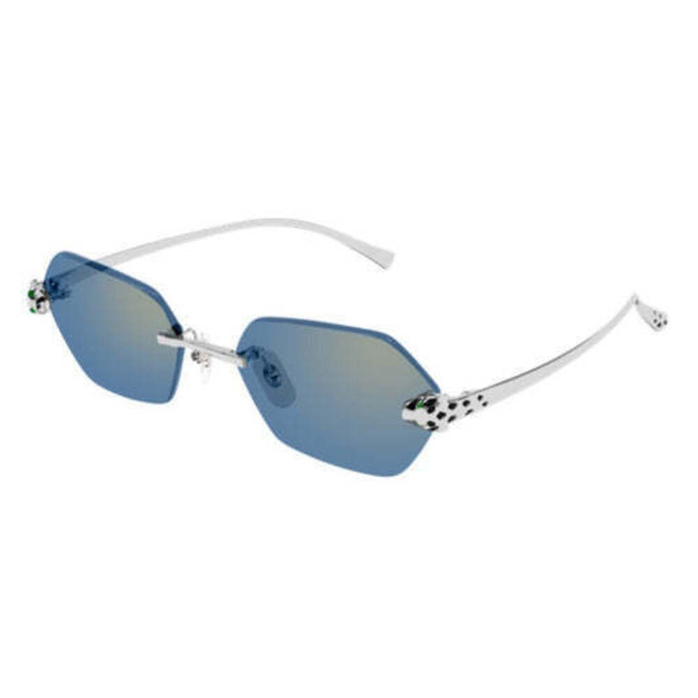 Cartier CT0636S Sunglasses Silver Metal Rimless